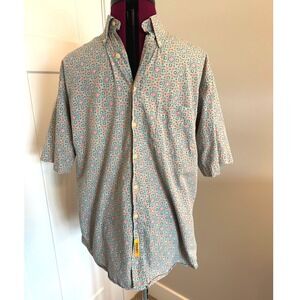 BD Baggies Mens Short Sleeve Button Down Shirt Geometric/Cotton/Retro/Mod Medium